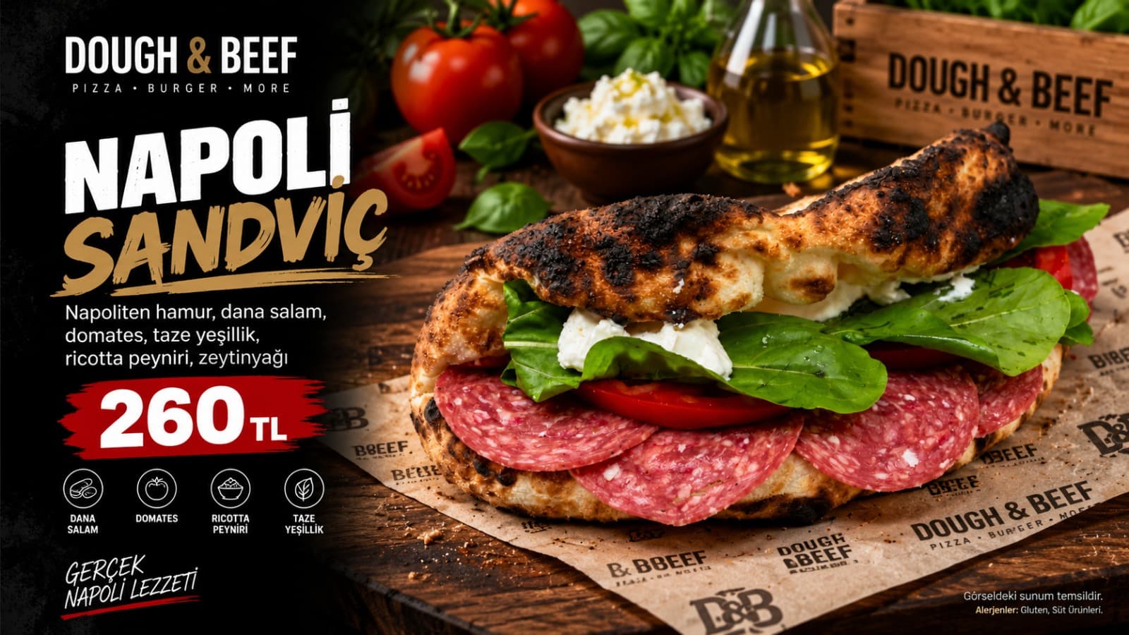 Napoli pizza menüsü